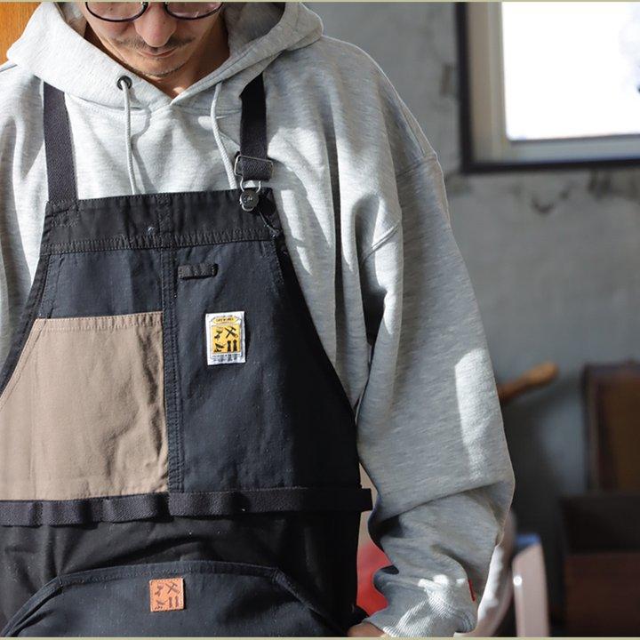 PATY エプロン ワークエプロン 前当て メンズ レディース 無地 配色