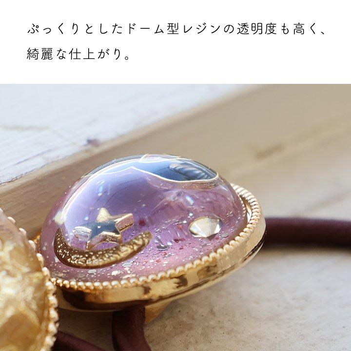 ヘアゴム ヘアブレス ブレスレット ヘア アクセサリー 髪飾り レディース レジン 黒猫 月 星 ドーム型 プレゼント 贈り物 PATY パティ (メール便01) | PATY | 18