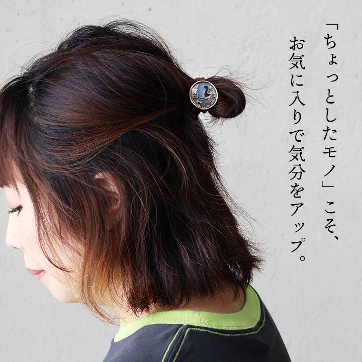 ヘアゴム ヘアブレス ブレスレット ヘア アクセサリー 髪飾り レディース レジン 黒猫 月 星 ドーム型 (メール便01) | PATY | 10