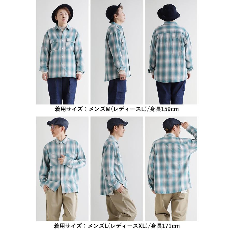 BIG MIKE（ビッグマイク） シャツ チェックシャツ オンブレシャツ 長袖