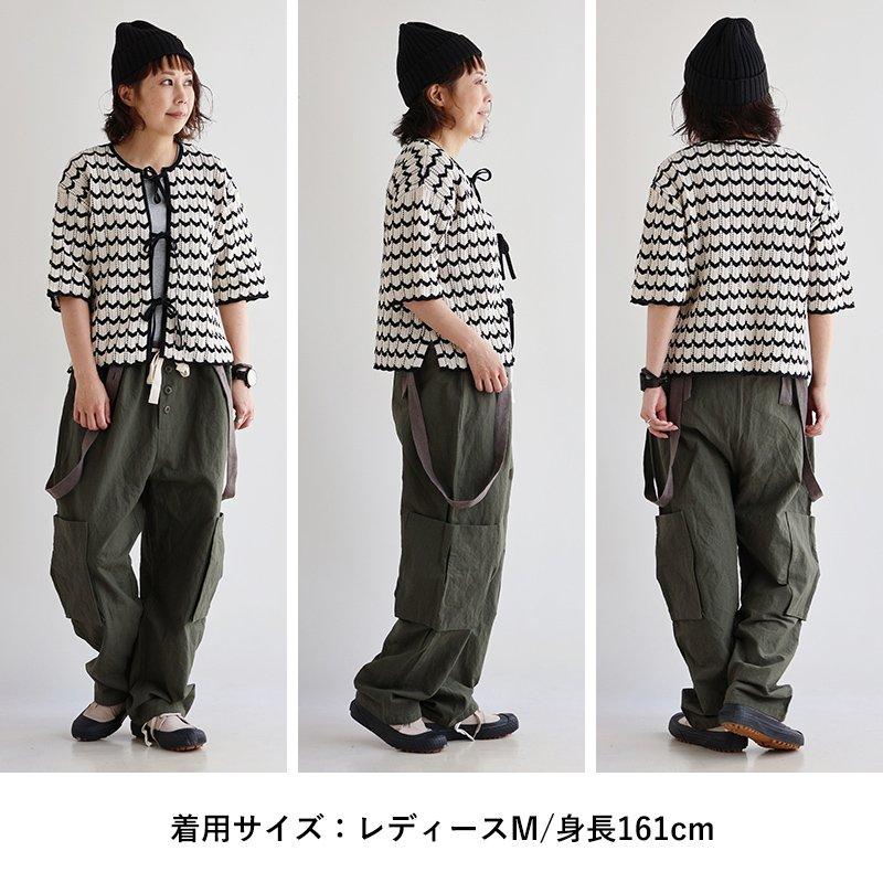 Johnbull ジョンブル カーディガン カーデ レディース 5分袖 クルーネック 前開き ニット コットン ナイロン パティ | PATY | 14