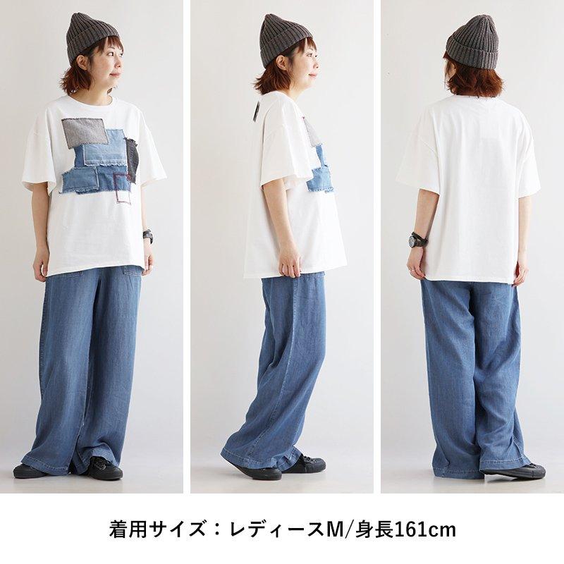 PATY ワイド デニム パンツ レディース 脚長 ベイカー ストレート
