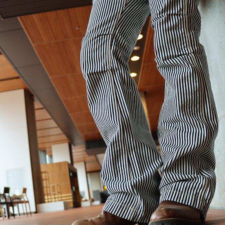 PATY ヒッコリー デニムパンツ レディース ストレート デニム フレア