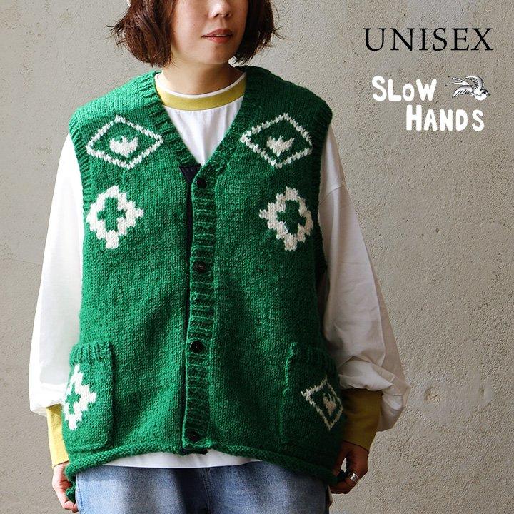 鉱石模様 ノースリーブベスト マスタードグリーン COLDBREAKER コールドブレーカー ウールZIPベスト 国内別注 （Dark