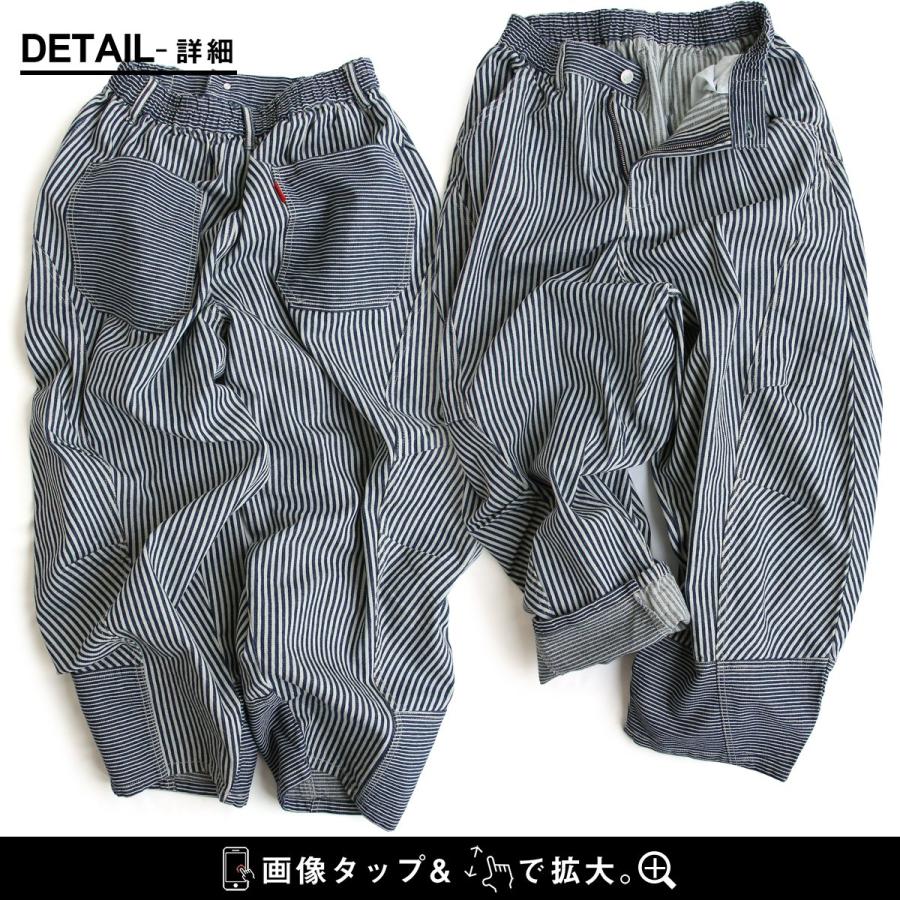 45R リネン コットン ヒッコリー ストライプ パンツ 28 綿 麻 45R リネン コットン ヒッコリー ストライプ パンツ 28 綿 麻