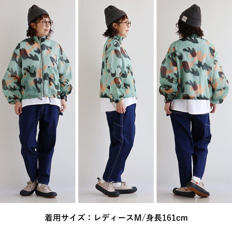 Johnbull ジョンブル ブルゾン 長袖 ハイネック スタンドネック レディース カモ柄 迷彩 ミリタリー シアー ナイロン パティ | PATY | 12
