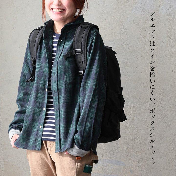 gym master ジムマスター シャツ 長袖 メンズ レディース 袖リブ チェック カジュアル バンドカラー ショールカラー 2WAY パティ | PATY | 12