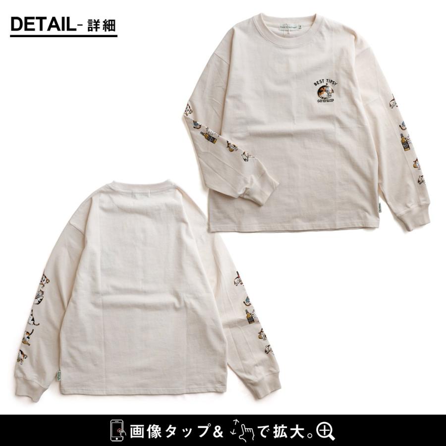 paloma—wool 猫プリント 長袖Tシャツ S PATY Tシャツ 長袖 ロンT メンズ レディース ねこ ネコ 猫 袖