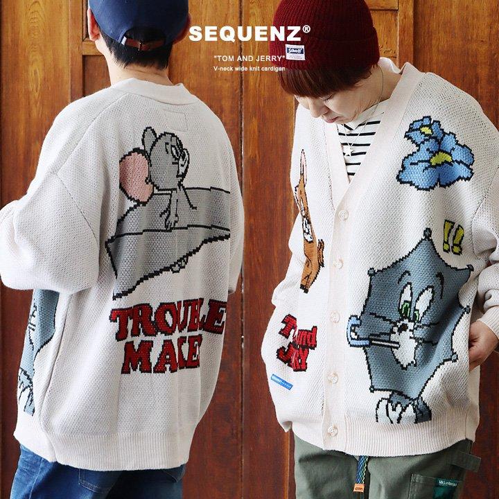 PATY カーディガン カーデ メンズ レディース 長袖 Vネック トム