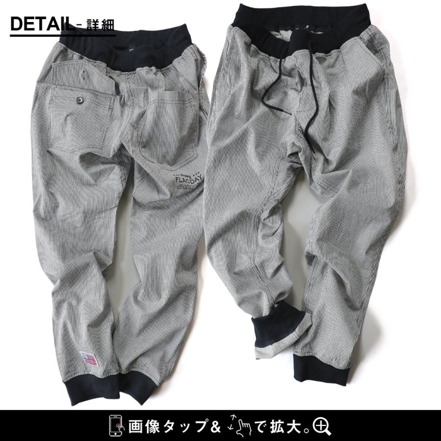 麻 パンツ メンズ レディース 夏 涼しい 伸びる ストレッチ 綿麻 しっかり 丈夫 ウエストゴム 裾 リブ ポケット付き バック プリント Spants スパンツ | PATY | 13