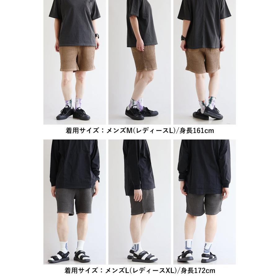 パンツ ショートパンツ イージー メンズ レディース ワッフル 綿100 コットン リップストップ 通気性 涼しい ゆったり パティ | PATY | 14