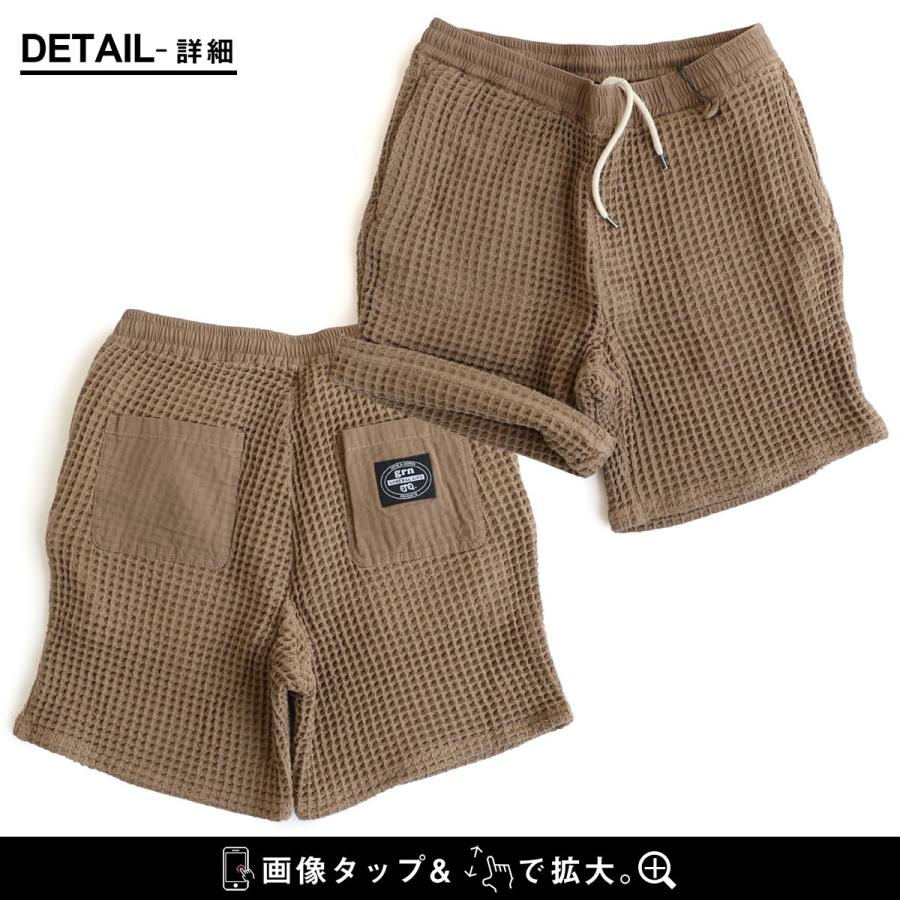 パンツ ショートパンツ イージー メンズ レディース ワッフル 綿100 コットン リップストップ 通気性 涼しい ゆったり パティ | PATY | 15