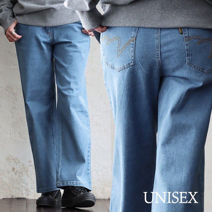 PATY パンツ ストレート メンズ レディース 5ポケット ポケット