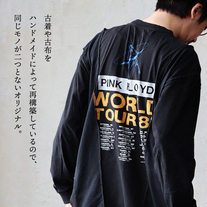 PATY ロンT 長袖 メンズ レディース バンドT クルーネック リメイク