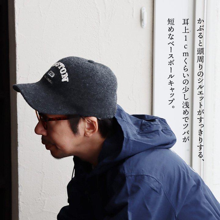 帽子 キャップ ベースボールキャップ メンズ レディース ウール ロゴ カレッジ 刺繍 真鍮 7パネル ショート ブリム カジュアル | PATY | 07