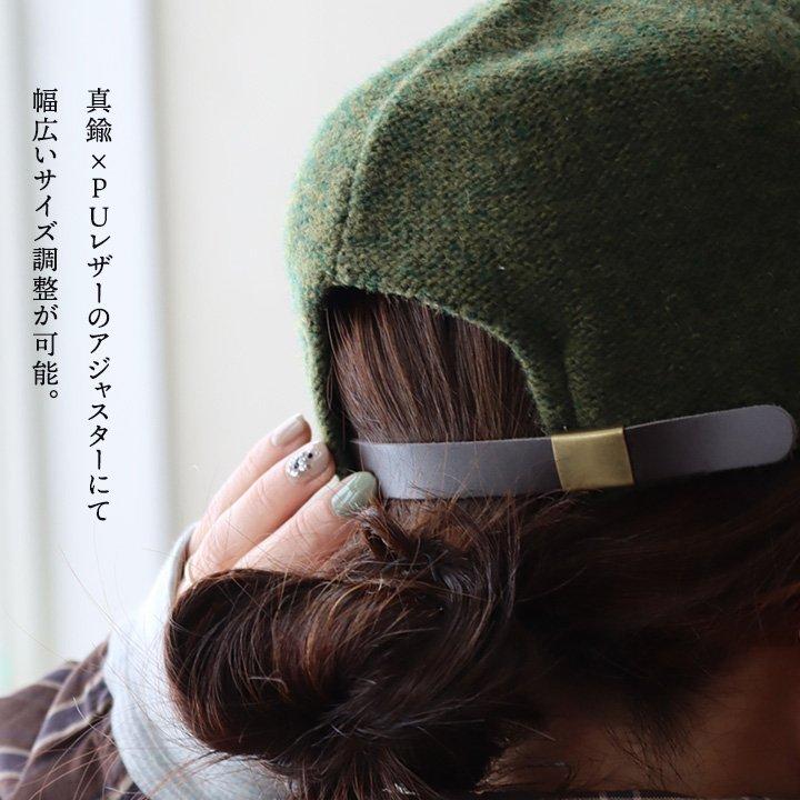 帽子 キャップ ベースボールキャップ メンズ レディース ウール ロゴ カレッジ 刺繍 真鍮 7パネル ショート ブリム カジュアル | PATY | 11