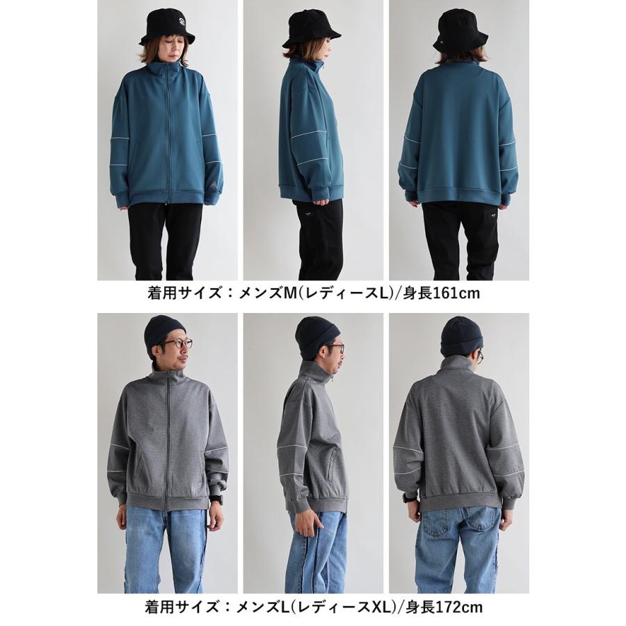 PATY ジャージ 長袖 メンズ レディース ワイド ハイネック ダブル