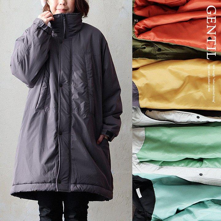 PATY コート 中綿コート ジャケット レディース ハイネック ミドル丈