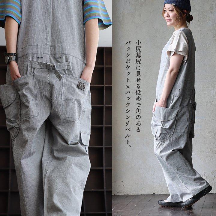 PATY 綿麻 サロペット ゆったり 着痩せ レディース 涼しい 伸びる 