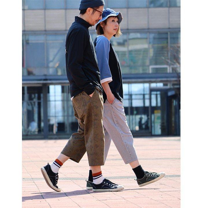 麻 クロップド パンツ シェフパンツ メンズ レディース 夏 涼しい ストレッチ 綿麻 しっかり 丈夫 ワイド ウエストゴム パティ Spants スパンツ | PATY | 13