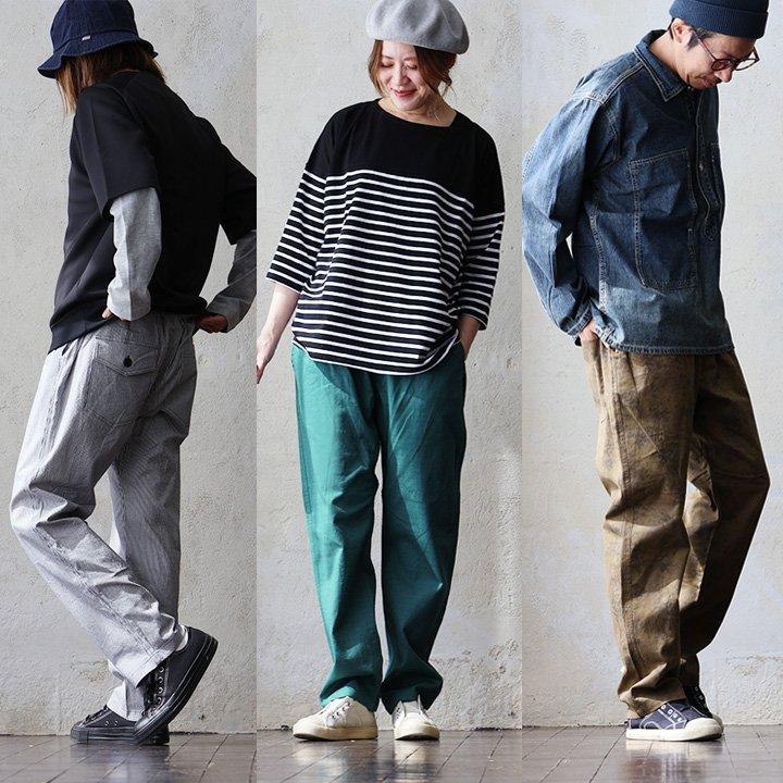 麻 パンツ シェフパンツ メンズ レディース 夏 涼しい 伸びる ストレッチ 綿麻 しっかり 丈夫 ワイド ウエストゴム パティ Spants スパンツ | PATY | 14