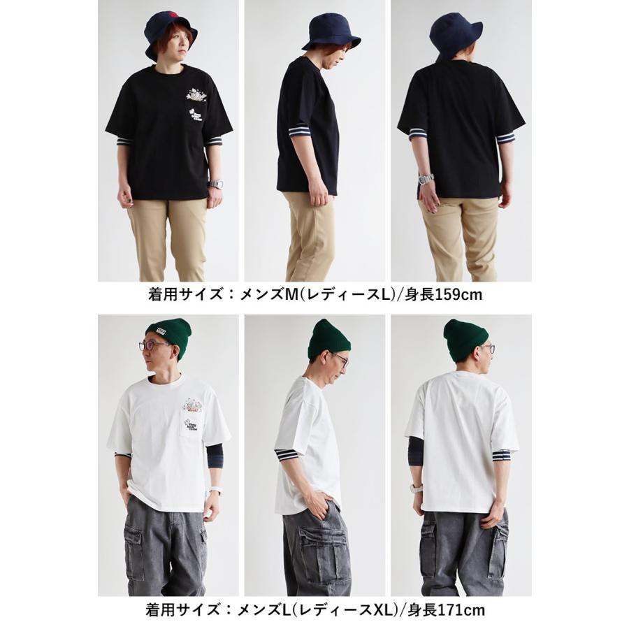 PATY Tシャツ 半袖 メンズ レディース クルーネック 胸ポケット