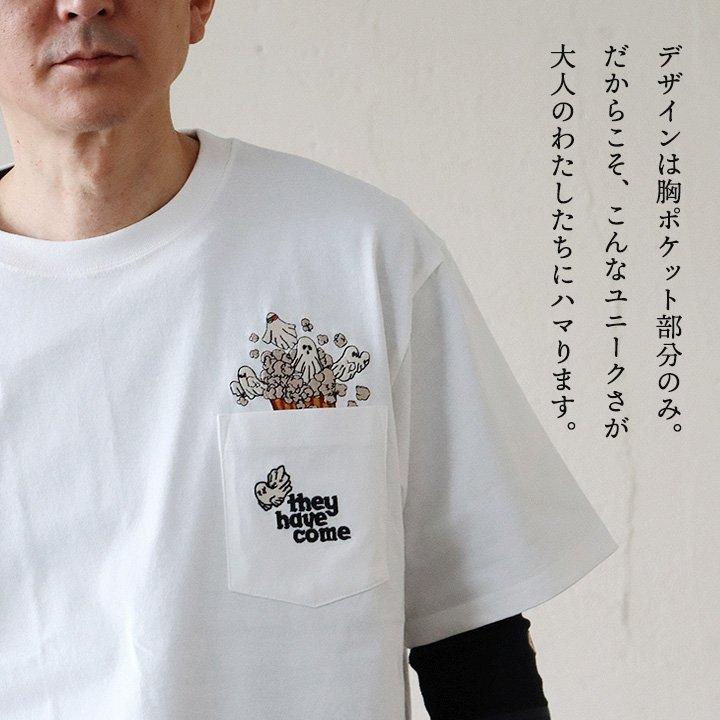 PATY Tシャツ 半袖 メンズ レディース クルーネック 胸ポケット