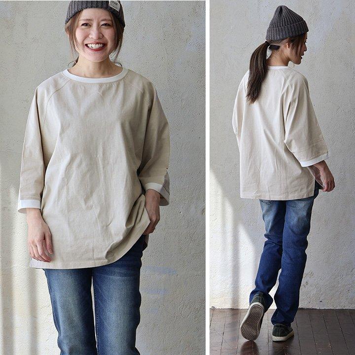 ドルマン tシャツ レディース 5分袖 しっかり 綿100％ ワイド 着痩せ ボートネック 二の腕 カバー 夏 パティ Souple スプル (メール便50) | PATY | 18