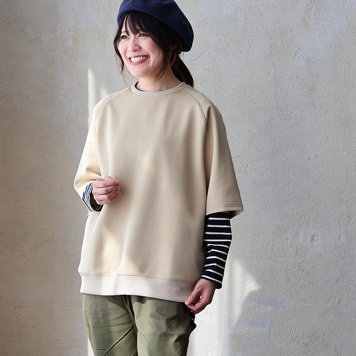 半袖 プルオーバー メンズ レディース 重ね着 5分袖 ジャージ 春 軽い 柔らか 着痩せ ワイド ストレッチ 大人 パティ Mr.Lumberjack ミスターランバージャック | PATY | 15