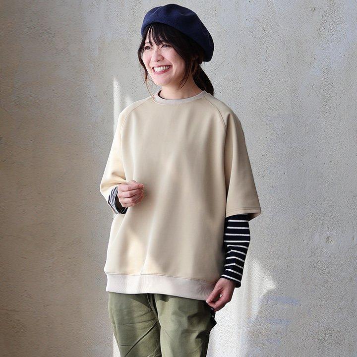 PATY 半袖 プルオーバー メンズ レディース 重ね着 5分袖 ジャージ 春
