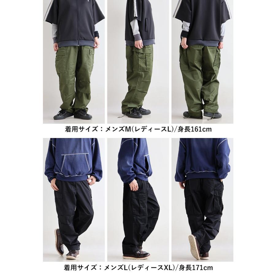 カーゴパンツ パンツ ワイド ストレート メンズ レディース T/Cツイル コットン ポリエステル ハリ 無地 ウエストゴム パティ | PATY | 16