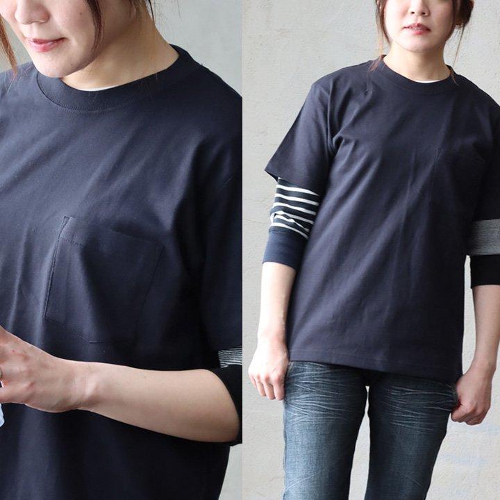 Tシャツ 半袖 メンズ レディース しっかり 丈夫 柔らかい コットン 重ね着 ポケットT ワンポイント パティ TOneontoNE トーン (メール便50) | PATY | 17
