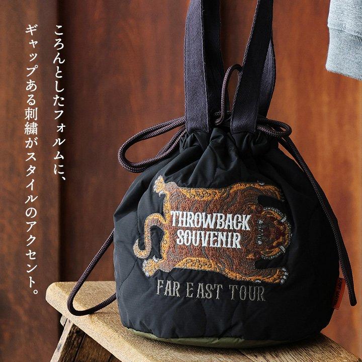 KRIFF MAYER クリフメイヤー バッグ 巾着 ショルダー ハンドバッグ メンズ レディース 2WAY トラ 刺繍 ナイロン 中綿 キルティング パティ (メール便50) | KRIFF MAYER | 08
