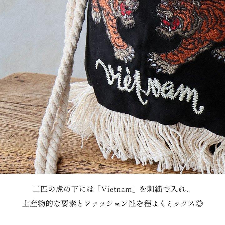 KRIFF MAYER クリフメイヤー バッグ 巾着 巾着バッグ ショルダー 手提げ メンズ レディース 2WAY トラ 虎 スーベニア 刺繍 パティ (メール便50) | KRIFF MAYER | 13