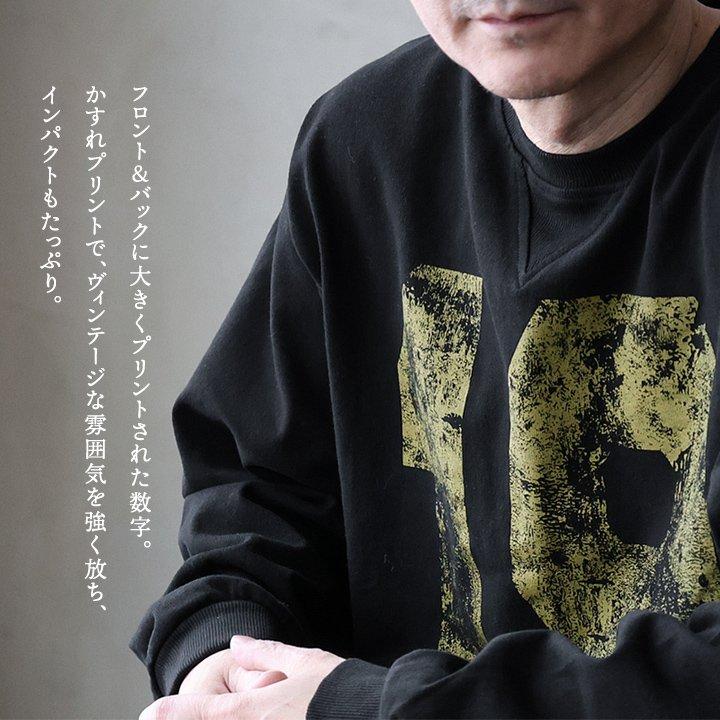 PATY スウェット トレーナー メンズ レディース クルーネック かすれ