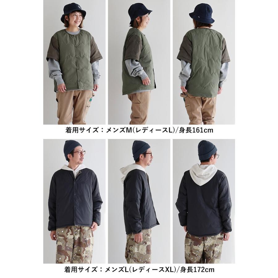 gym master ジムマスター ジャケット キルティング 5分袖 長袖 リバーシブル ノーカラー 中綿 軽い 暖かい 重ね着 パティ | PATY | 20