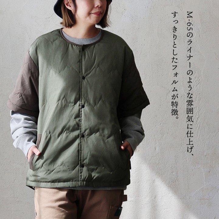 gym master ジムマスター ジャケット キルティング 5分袖 長袖 リバーシブル ノーカラー 中綿 軽い 暖かい 重ね着 パティ | PATY | 08