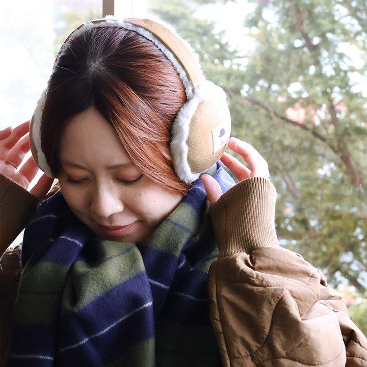 SCANDINAVIAN FOREST スカンジナビアンフォレスト 耳当て イヤーマフ レディース スエード ポリエステル フェイクファー 暖かい 防寒 防風 ハリネズミ パティ | PATY | 04