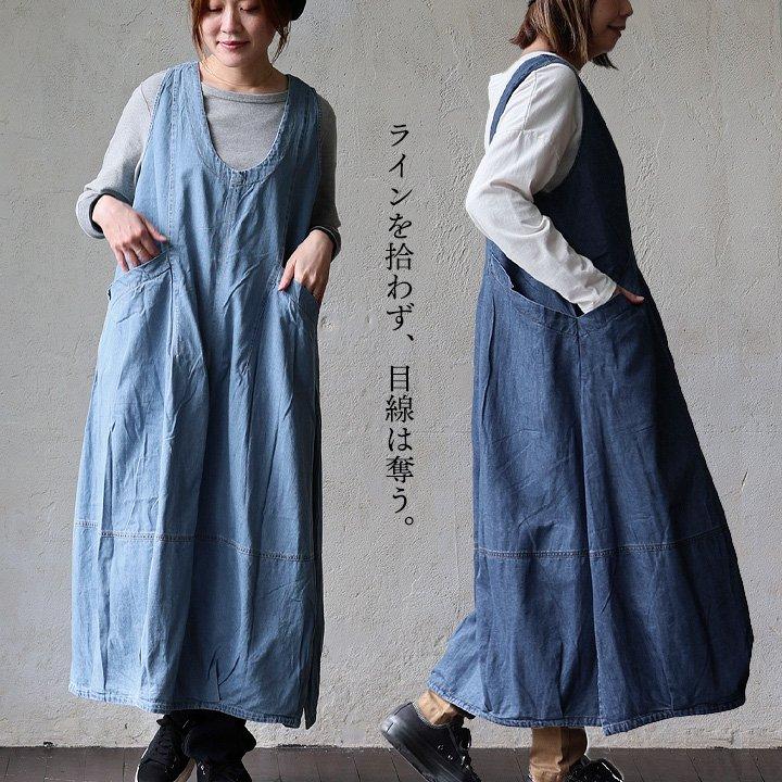 PATY ジャンパースカート ジャンスカ レディース ノースリーブ V