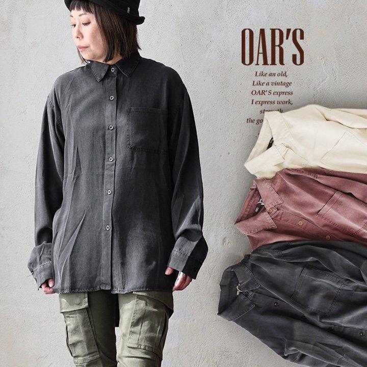 チュニック シャツ 長袖 レディース シャツチュニック デニム 再生繊維 軽い 柔らかい 落ち感 胸ポケット OAR’S オールズ | PATY