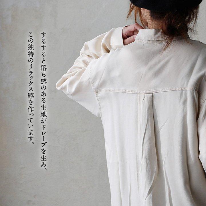 チュニック シャツ 長袖 レディース シャツチュニック デニム 再生繊維 軽い 柔らかい 落ち感 胸ポケット OAR’S オールズ | PATY | 10
