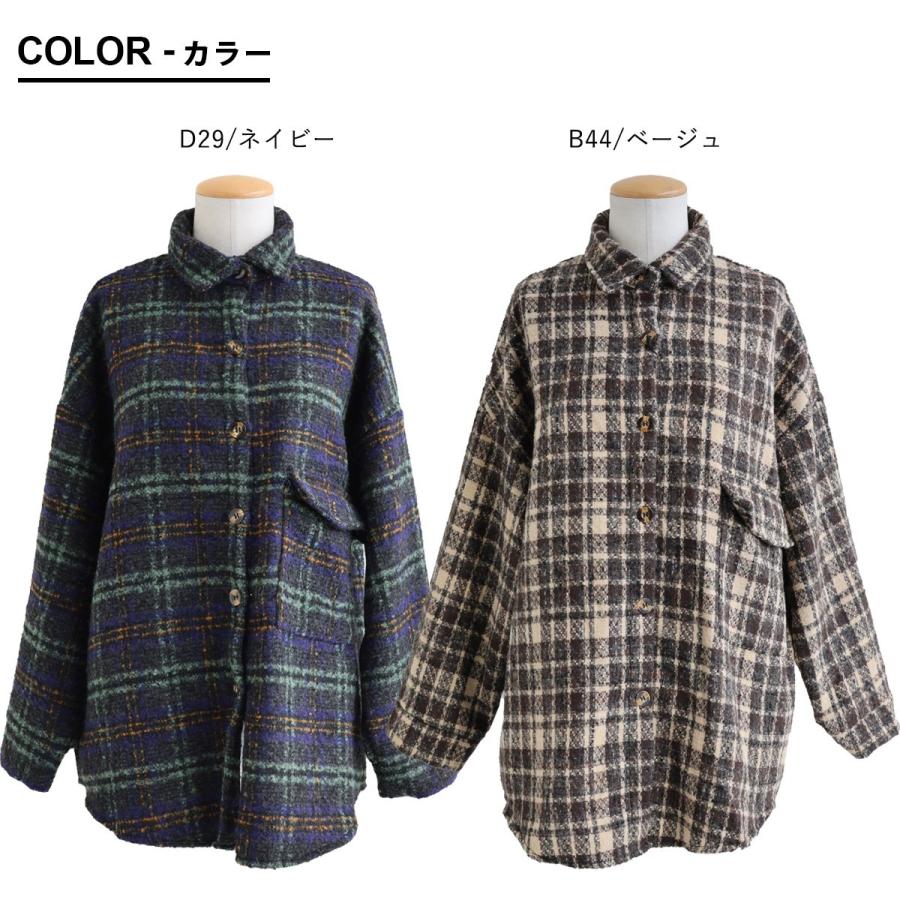 PATY シャツ 長袖 レディース チェック柄 ポリエステル 厚手 暖かい