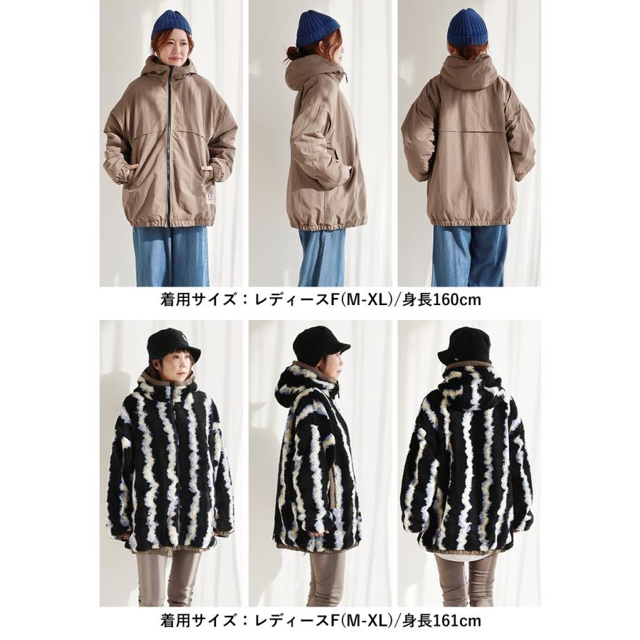 PATY アウター ブルゾン コート レディース スタンドネック ス ボア 撥