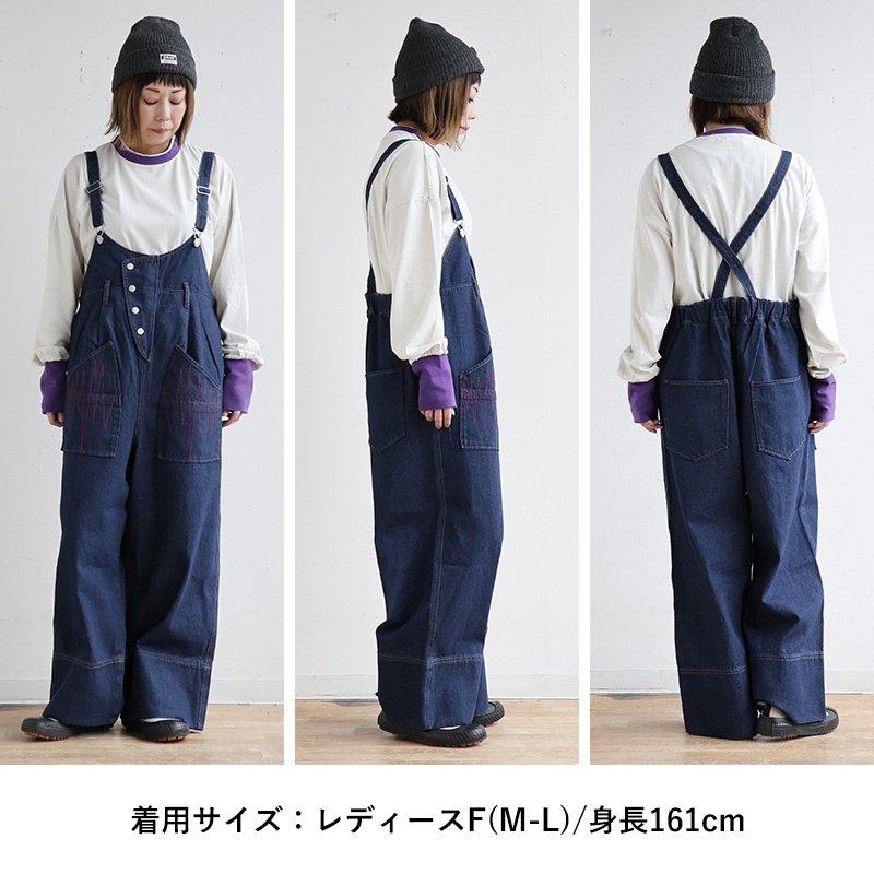 PATY サロペット オーバーオール パンツ レディース ワイドデニム 綿