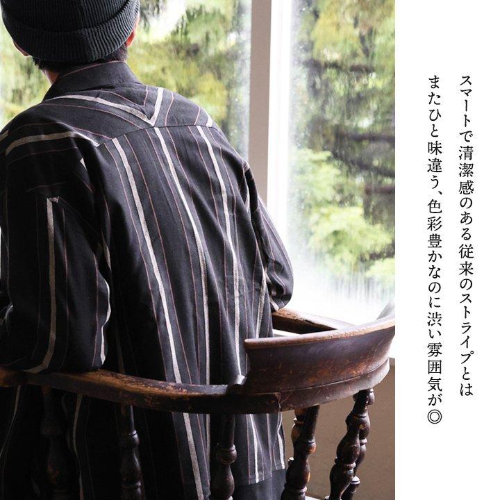 シャツ ブルゾン 袖リブ メンズ レディース 長袖 コットン 綿100% 薄手 ダブルジップ ワイド ストライプ ポケット Mr.Lumberjack ミスターランバージャック | PATY | 06