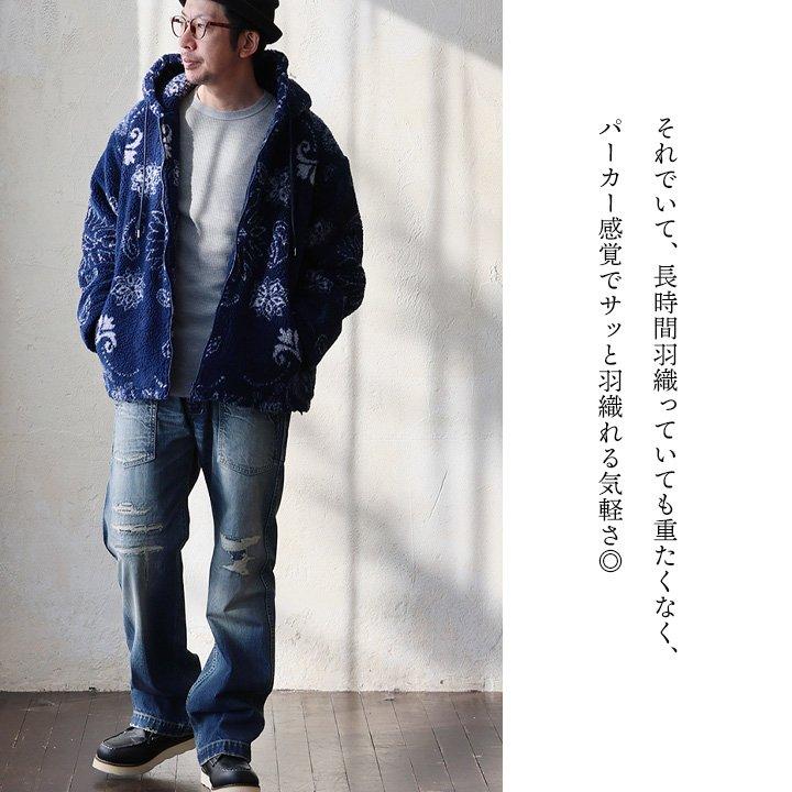 PATY ブルゾン ジャケット フード付き メンズ レディース ペイズリー柄