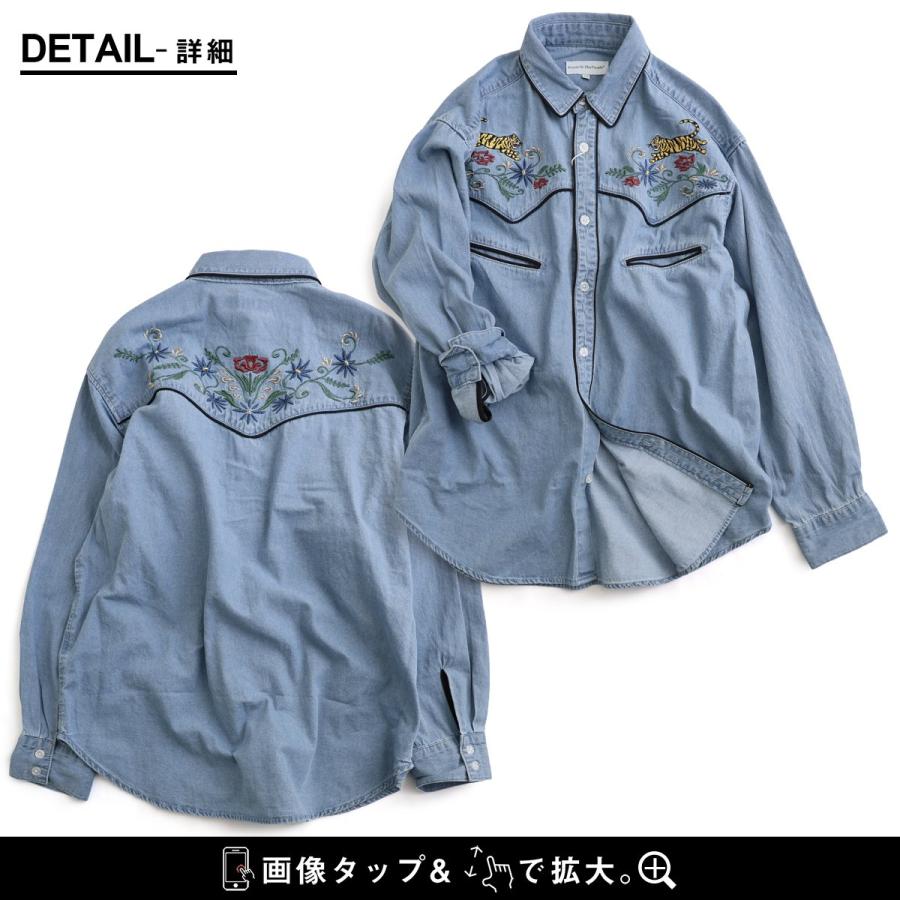 PATY シャツ ウエスタンシャツ デニムシャツ メンズ レディース 綿100