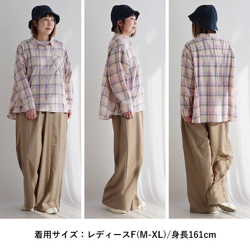 シャツ 長袖 レディース 2WAY コットン 薄手 軽い 通気性 透け感 シアー ゆったり 大きいサイズ 体型カバー カジュアル 春 パティの画像