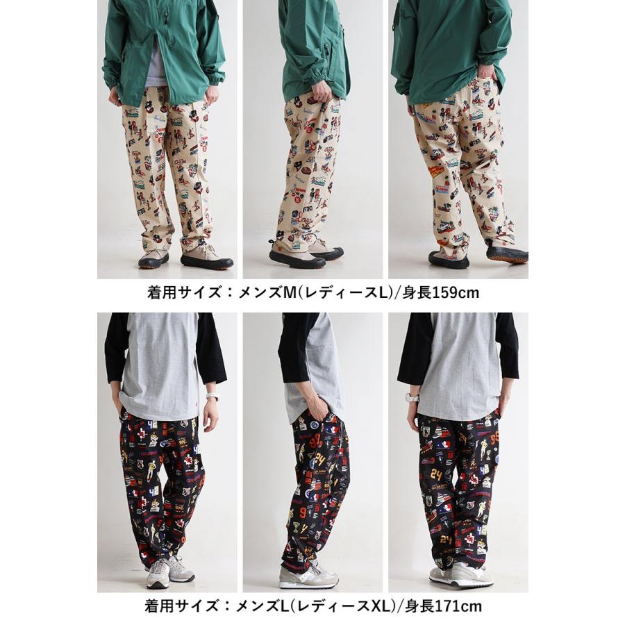 Duckster ダックスター パンツ テーパード メンズ レディース 総柄 シアサッカー 軽い 通気性 速乾 断熱 ストレッチ 伸びる ウエストゴム パティ | PATY | 16