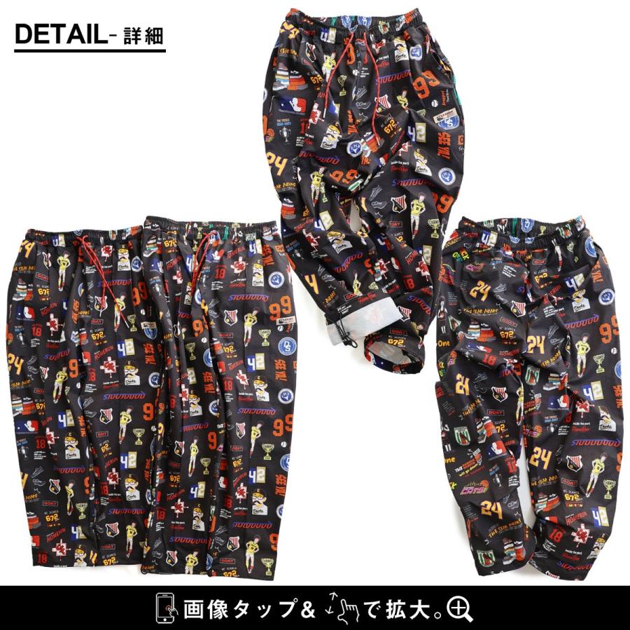 Duckster ダックスター パンツ テーパード メンズ レディース 総柄 シアサッカー 軽い 通気性 速乾 断熱 ストレッチ 伸びる ウエストゴム パティ | PATY | 17